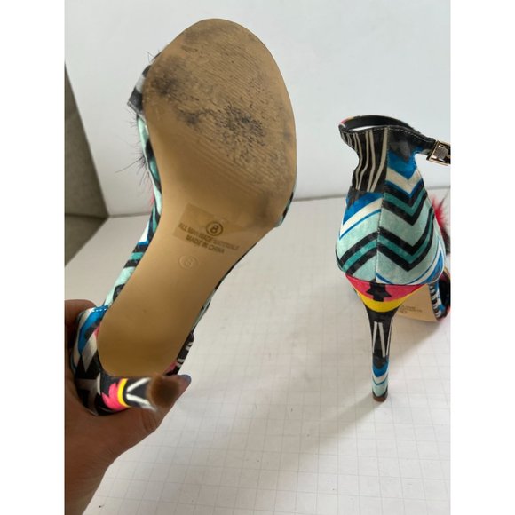 LILIANA Multicolor Puff Heels Sz 8 - Picture 4 of 4